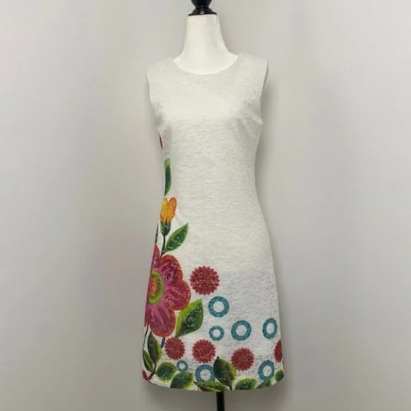 Desigual | Dresses | Desigual White Lace Floral Dress | Poshmark Desigual | Dresses | Desigual White Lace Floral Dress | Poshmark
